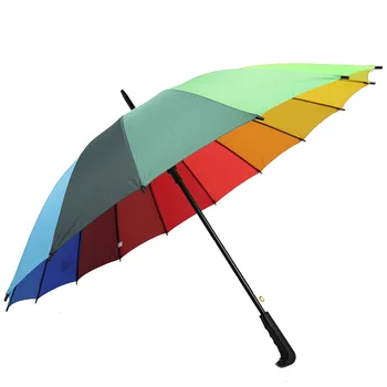 

Umbrellas Rain Gear Household Merchandises Home & Garden three-folding black coating none-automatic Rainbow umbrella colorful