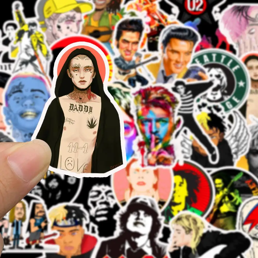 50 шт. рок-группа хип-хоп певица Стикеры с мультяшным рисунком наклейка для сноуборда багажа холодильника ноутбука Стикеры