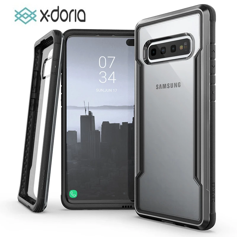 

X-Doria Defense Shield Phone Case For Samsung Galaxy S10 Plus Military Grade Drop Tested Case For Galaxy S10 Aluminum Cover