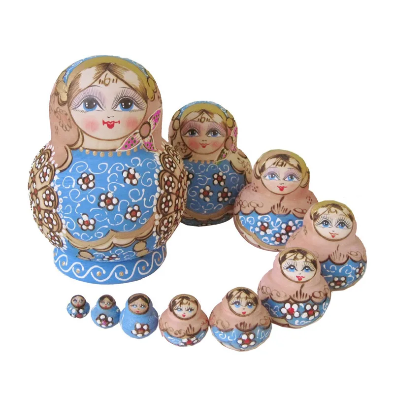 Details about   Gifts Russian Dolls Matryoshka DIY Blank Dolls Wooden Kids Toy Wishing Doll CO 