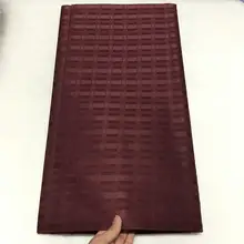 ATIKU ткань 10 ярдов кусок африканский дизайн atiku Мужская Ткань нигерийский чистый цвет красное вино нигерийский хлопок одежды ткань 30