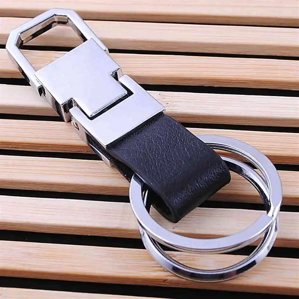 Buy Car styling Fashion Leather Strap Keyring Keychain