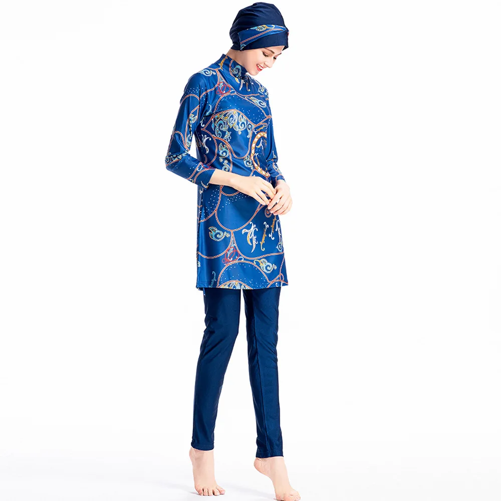 

Lcimgyp Girl Long Sleeve Swimwear Women'S Swimsuit Solid Islamic Swimming Pool Beachwear Burkini Swim Skirt Pants Girl Arabian