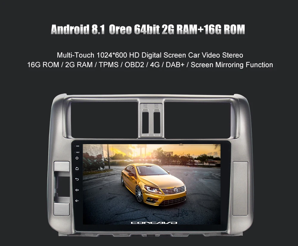 Sale Dasaita 9" Android 8.1 Car GPS Player Navi for Toyota Prado 150 2010-2013 with 2G+16G Quad Core Auto Stereo Multimedia 4 Sale Dasaita 9" Android 8.1 Car GPS Player Navi for Toyota Prado 150 2010-2013 with 2G+16G Quad Core Auto Stereo Multimedia 4