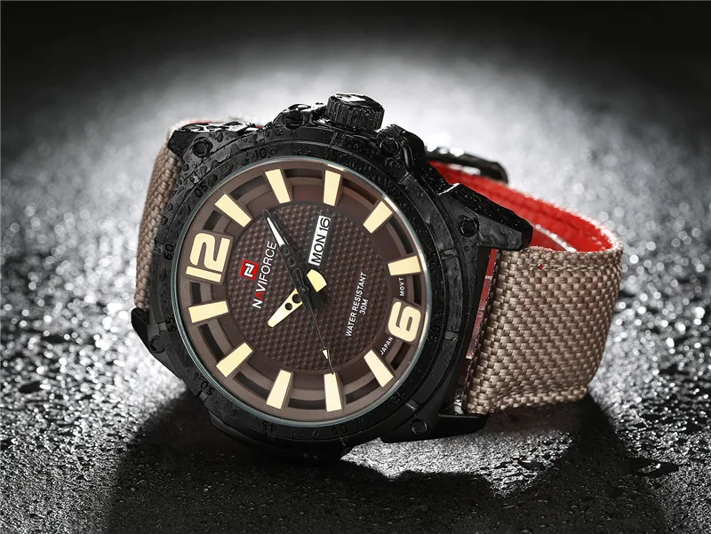 2016 Luxury Brand Men Sports Watches Men's Quartz Date Clock Fashion Casual Leather Strap Army Mili