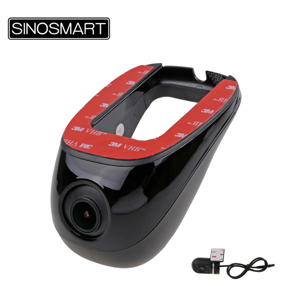 

SINOSMART In Stock Universal Wifi DVR for Volkswagen/Honda/Mazda/Mitsubishi/Opel/Hyundai/Kia App Control Dual Lenses Optional