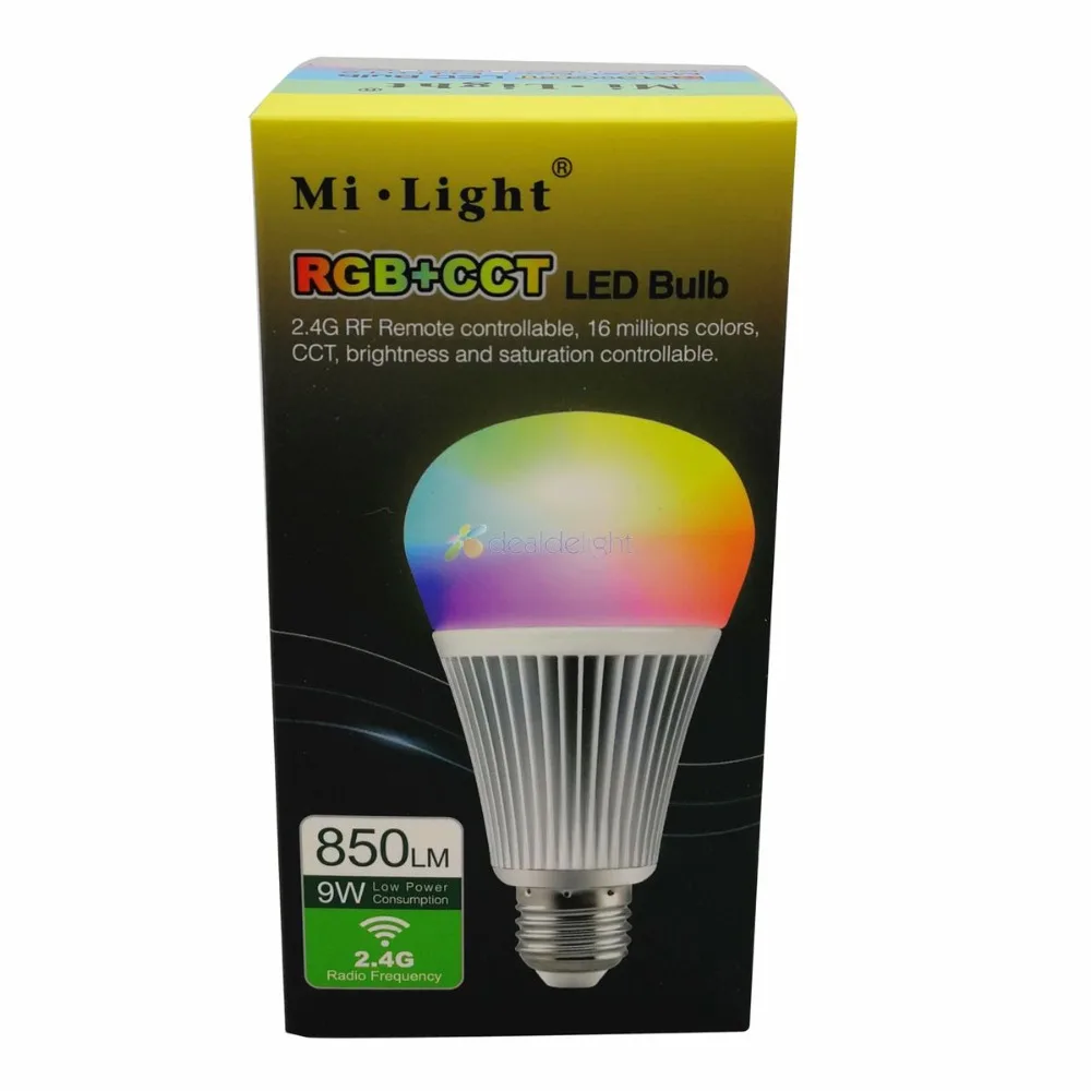 Фото Светодиодная лампа Miboxer 2,4G MR16 GU10 E14 E27, светодиодная лампа 4 Вт, 5 Вт, 6 Вт, 9 Вт, 12 Вт, CCT RGB + CCT, беспроводная Светодиодная лампа с Wi-Fi и дистанционным управлением, Milight №3