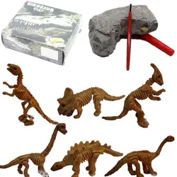 Добыча археологии ископаемый скелет Рисунок 6 шт./компл. Пластик мира играют Игрушечные лошадки динозавров Коллекционная модель игрушки