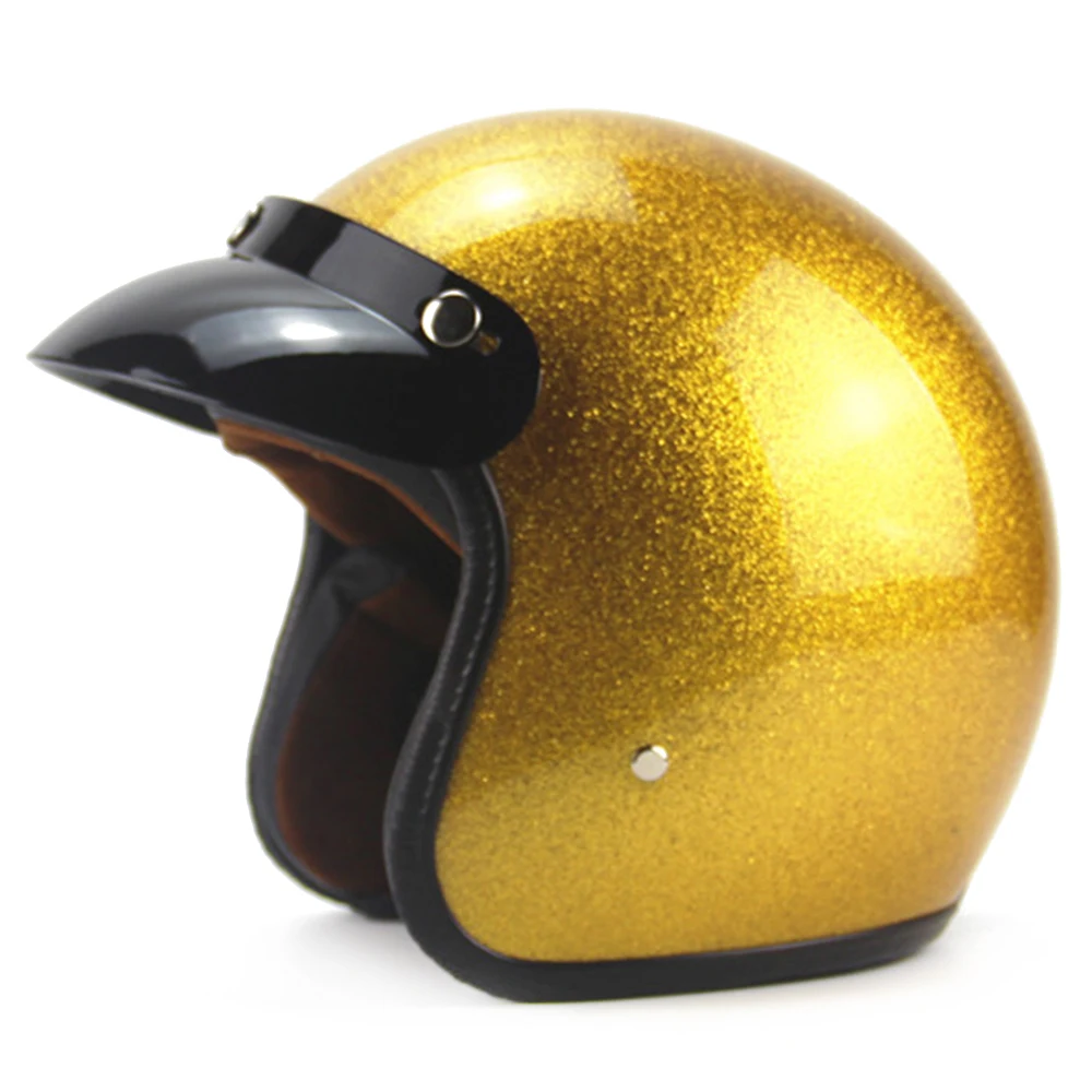 

New Vintage Retro Motorcycle Helmet Cruiser Scooter Chopper Cafe Racer Moto Helmet DOT Motorbike Casco 3/4 Open Face Helmet