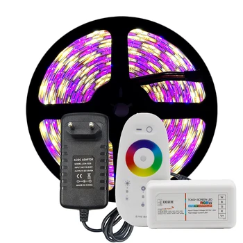 

5050 LED Strip Kit RGB / RGBW / RGBWW 5M 300LEDs Neon Tape Light + 2.4 G Remote Controller + DC 12V 3A Power Adapter