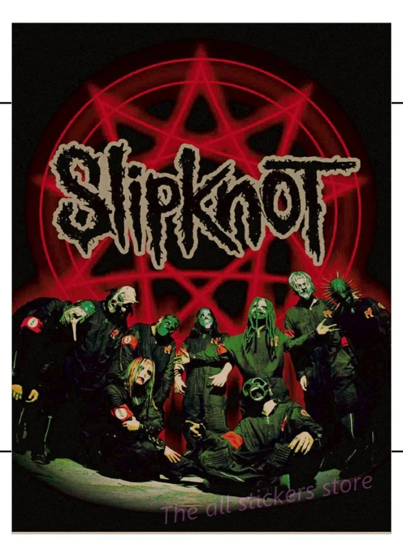 Slipknot тяжелый металл плакат/рок-группа/крафт-бумага/Бар плакат/наклейки на стены/Ретро плакат/декоративная живопись/6036 - Цвет: 5