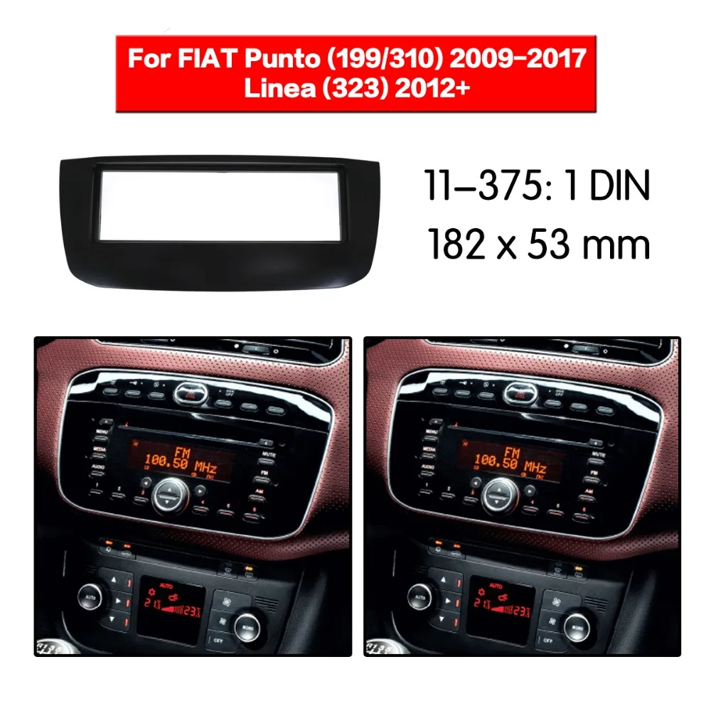 Us 18 66 21 Off Double Din Fascia For Fiat Punto 199 310 Linea 323 Radio Dvd Stereo Panel Dash Mounting Installation Trim 11 375 In Interior Door