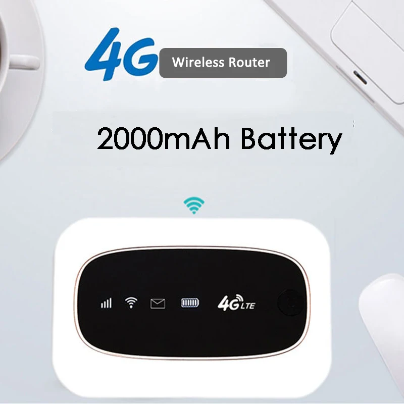 Беспроводной роутер Pocket 3G/4G 150 Мбит/с SIM 4G LTE Wi Fi с аккумулятором 2000 мАч дорожный
