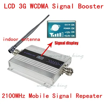 

cell phone wcdma 2100mhz 3g signal booster with LCD display 3g signal repeater amplifier with indoor antenna 500 Square Meters