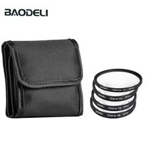 Baodeli um conjunto de filtro de lente de câmera, filtro para lente de câmera, perto, 1, 2, 4, 10, macro, 49mm, 52, 55, 58 62 67 72 77 82 mm para cannão nikon sony