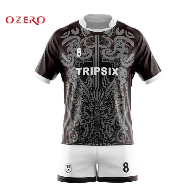 Sublimada práctica en blanco Rugby Jersey