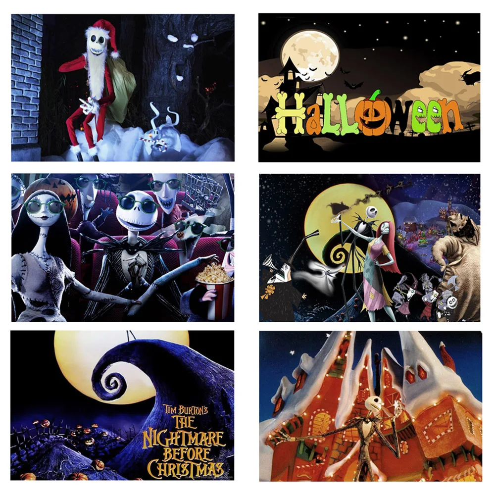 С принтом "Кошмар перед Рождеством" металлическая жестяная вывеска Бар Паб Клуб металлическая табличка с надписью Happy Halloween Декор домашний декор в стиле ретро постер