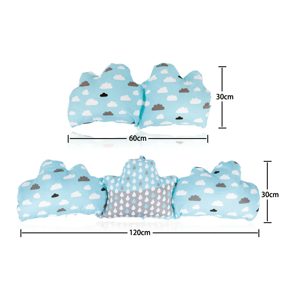 Детская кровать бампер в форме облака младенец новорожденный ребенок бампер Защита для кроватки известный бренд звезда принт хлопок мягкий детский комплект постельного белья - Цвет: 5pcs