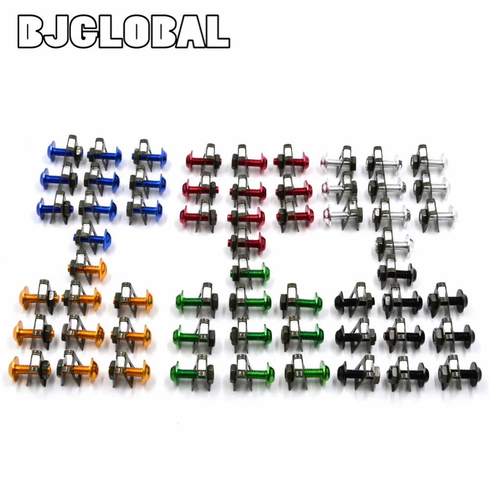 

Universal 10pcs M6 6mm Fastener Speed Bolts Kit Fairings Screw Mounting Nut Clip Motorcycle Bikes Scooters for Honda Yamaha BMW