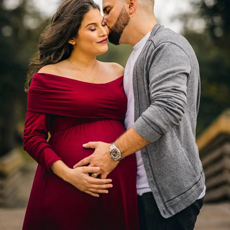 

Emmababy maternity pregnant dress photography props maxi Maternity Maternity Dress Fancy shooting photo pregnant dress Plus size