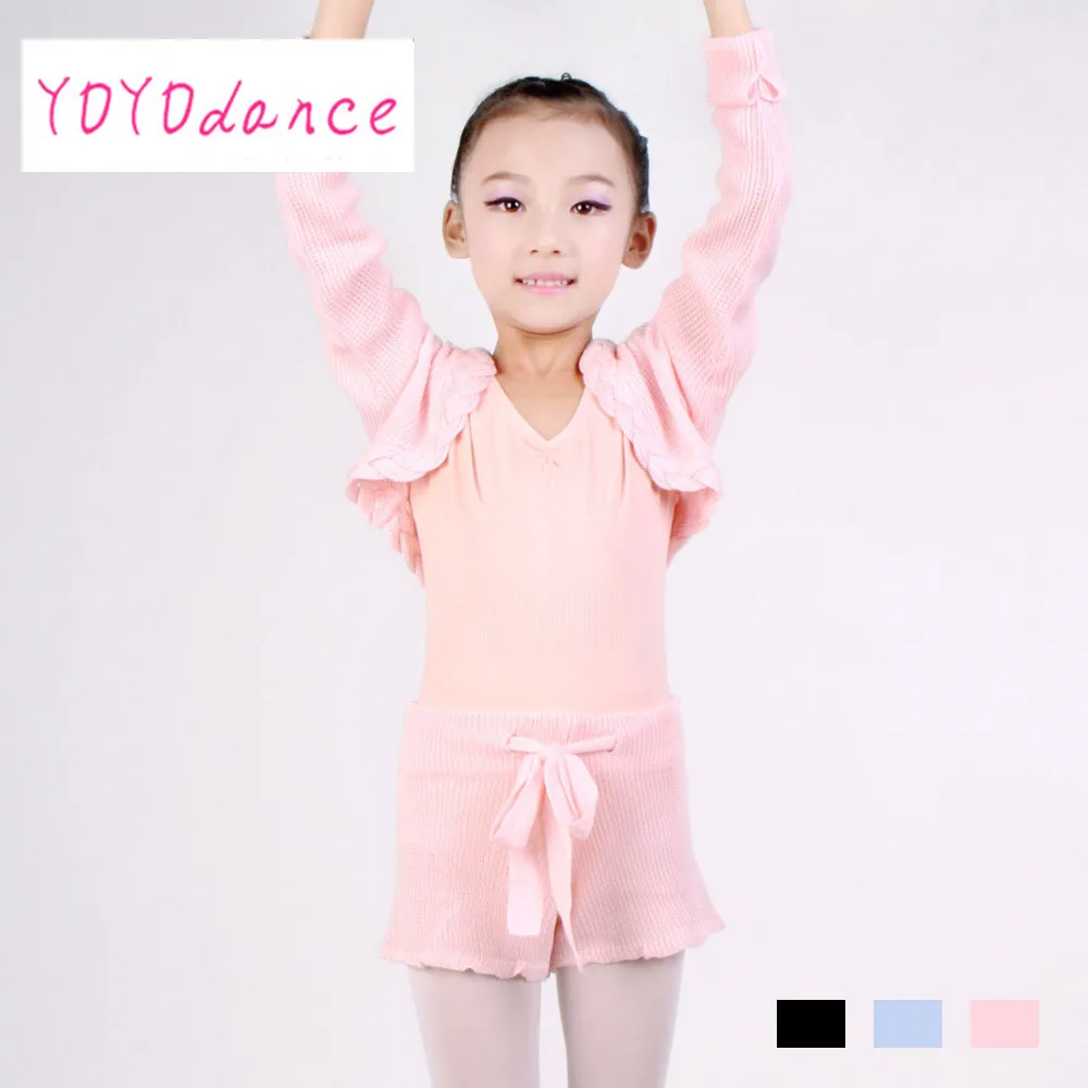 Girls Knit Wear Shrug Long Sleeve Dance Crop Top Ballet Dance Shrug