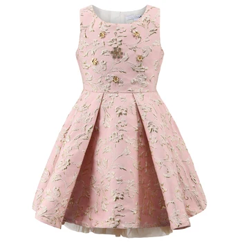 

Bongawan Princess Girl Dress Autumn & Winter for Embroidery Kids Clothes Flower Sequined Children Dress for Wedding Party