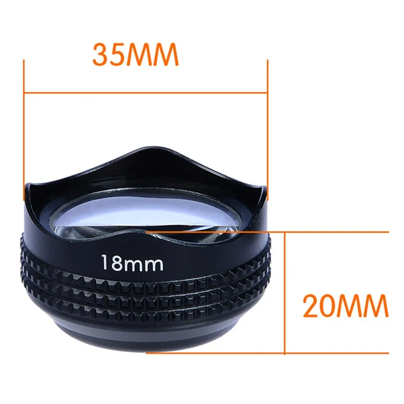 Apexel Optic Pro портретный объектив 18 мм HD широкоугольный объектив камеры комплект больше Пейзажа для iphone 7 6s plus и iphone 5 универсальный зажим