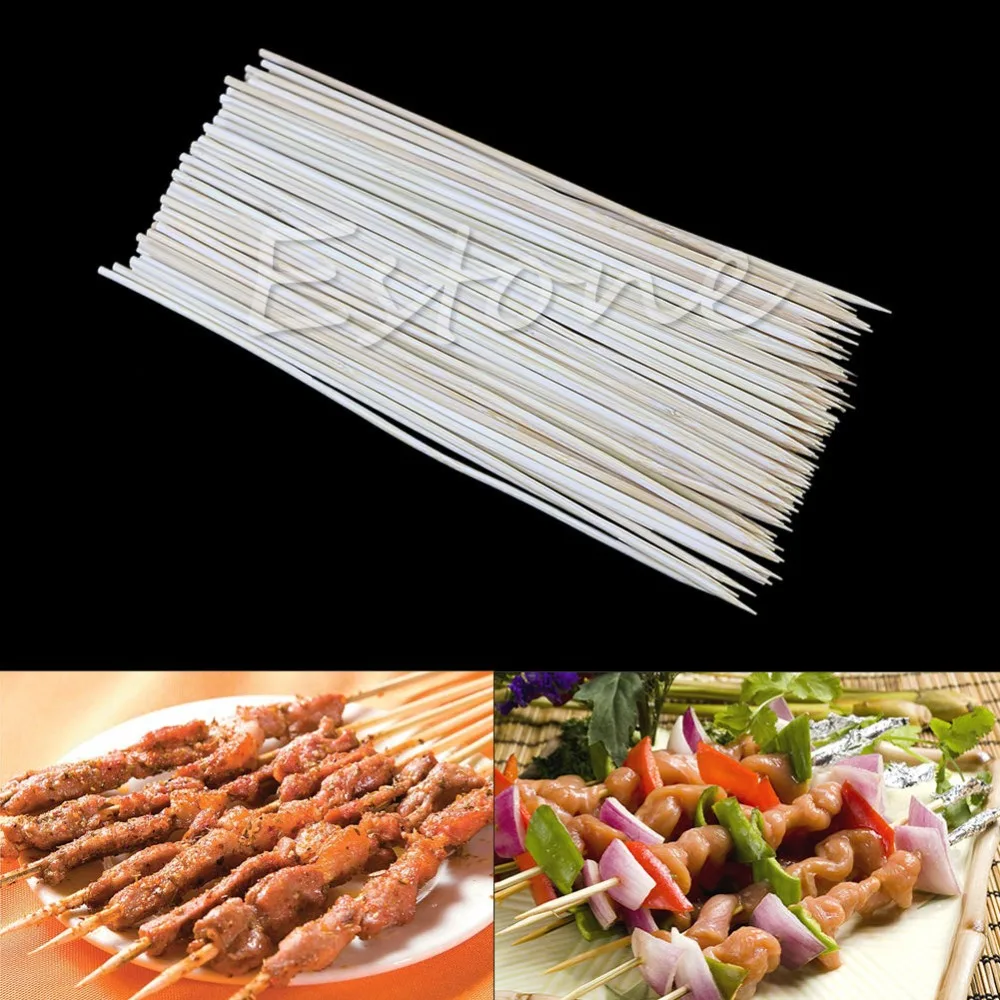 

1Set Kabob Skewers Stick Bamboo Grill BBQ Fruit Chocolate Shish Cook Fondue