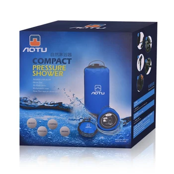 

11L Outdoor Inflatable PVC Foldable Pressure Shower Water Bag Portable Camp Shower With Foot Pump For Outdoor Camping Travel Hik