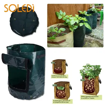 

Potato Planter Outdoor Vertical Garden Wall Hanging Open Style Planting Bag