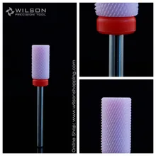 Розовый керамический сверло для ногтей-большая цилиндрическая фреза-F(612083