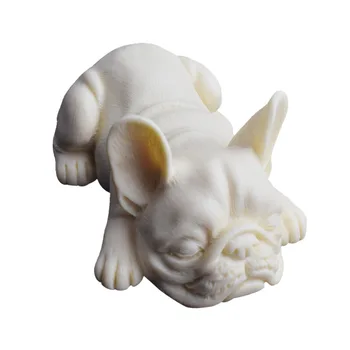 

3D Bulldog Cake Mould Cute Dog Resin Craft Mold DIY Cake Fondant Silicone Soap Molds