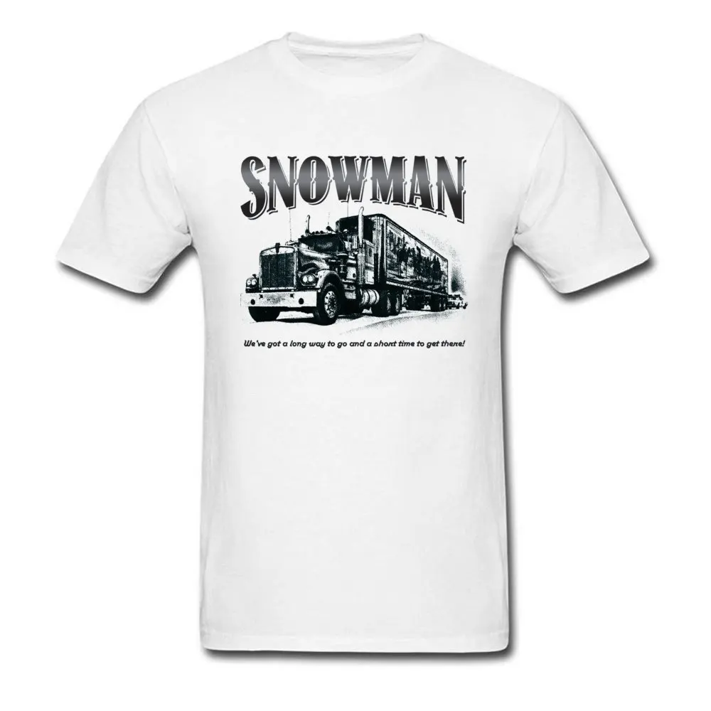 Casual Short Sleeve Tops Tees Summer Round Neck Pure Cotton Men Tshirts cosie Casual Tee-Shirts Newest Top Quality Smokey and the Bandits Snowman 1906 white