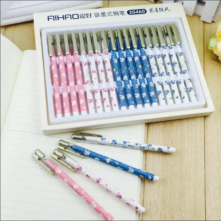 Promotional New Arrival Fountain Pen Set Korean Stationery Sweet Flower