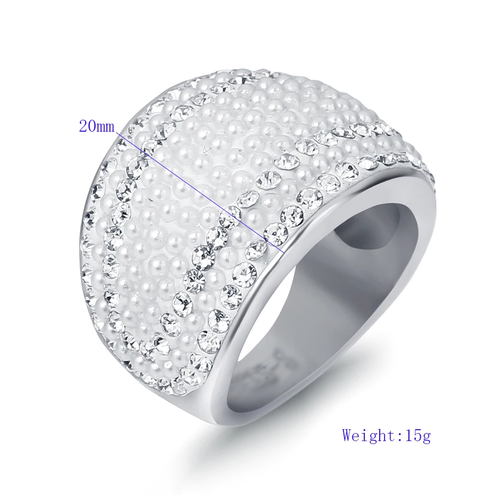 Обручальные кольца для женщин 316L нержавеющая сталь вечерние Обручальные модные ювелирные изделия с австрийским кристаллом высшего качества
