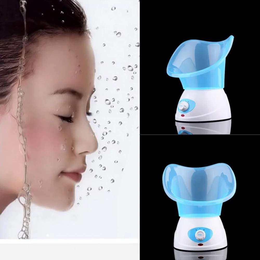 

New Popular Facial Face Steamer Pores Cleanser Mist Steam Sprayer Spa Sauna Skin Vaporizer color blue Hot Selling