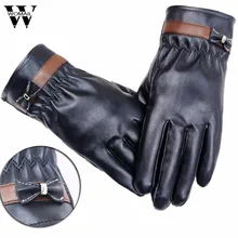 Мода г. Для женщин женские зимние теплые кожаные водительские мягкая подкладка перчатки варежки