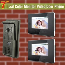 wired 7 video door phone intercom system Intercom doorbell Camera Monitor Video Intercom door bell waterproof 2 monitor 1 Camera