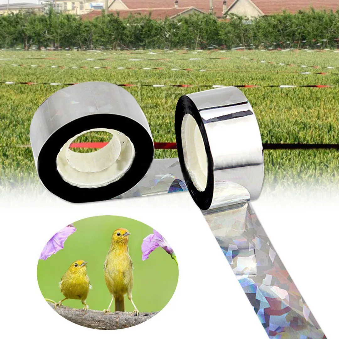 Flash Reflective Bird Scare Tape Audible Repellent Fox Pigeons Repeller Ribbon Deterrent Tapes 90M 2.4CM Orchard Pest Control