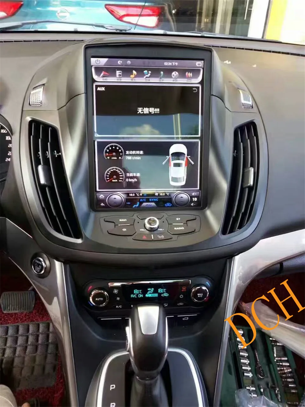 10,4 ''вертикальный экран Tesla стиль Android 8,1 автомобильный DVD gps плеер для Ford Kuga 2013 PX6 CARPLAY радио gps