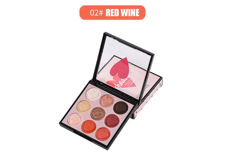 HOLD LIVE 9 Color Eyeshadow Palette Shimmer Matte Glitter Eye Shadow Palette Pigment Diamond Eyeshadow Glitter Nude Eyes Makeup (17)
