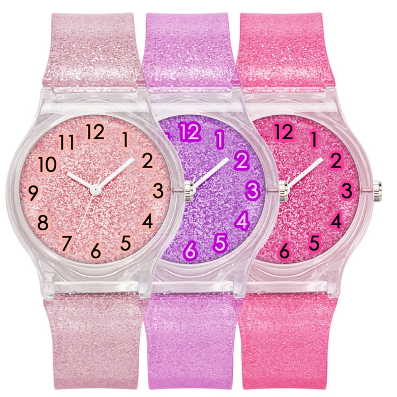 

2019 Mens Watches Women Transparent plastic strap dial Clock Clock erkek kol saati reloj hombre