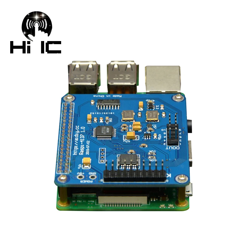 AK4137 Raspberry Pi IIS DAC декодер плата цифровой плеер сетевой плеер Поддержка ies 32 бит 384K DSD256 для Raspberry Pi 2B 3B 3B