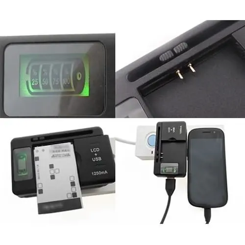 Универсальное зарядное устройство с ЖК дисплеем и USB портом|Зарядные устройства|