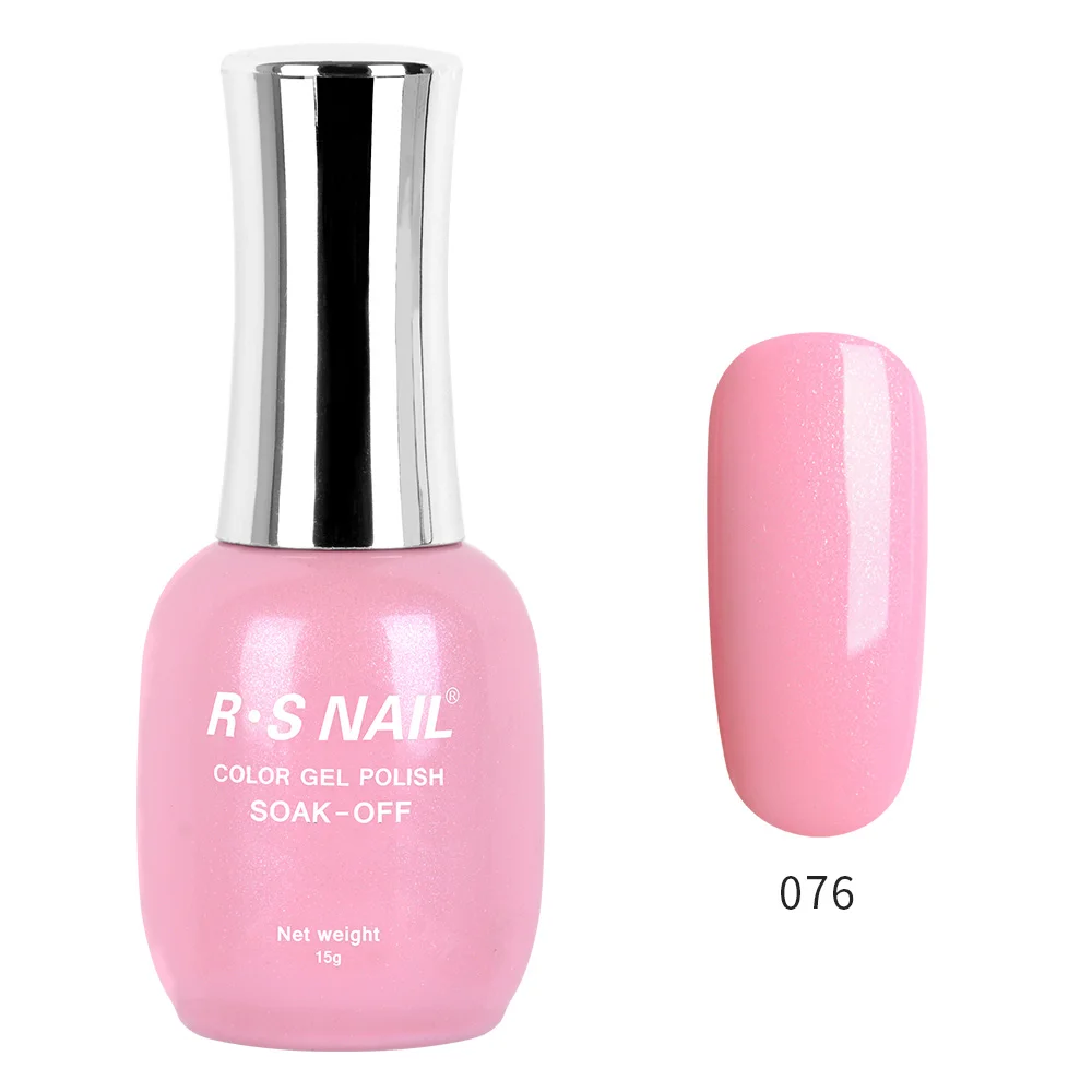 RS NAIL Новая серия Гель-лак для ногтей УФ светодиодный Гель-лак 120 цветов Гель-лак профессиональный маникюрный набор гель-лаков 15 мл - Цвет: 076