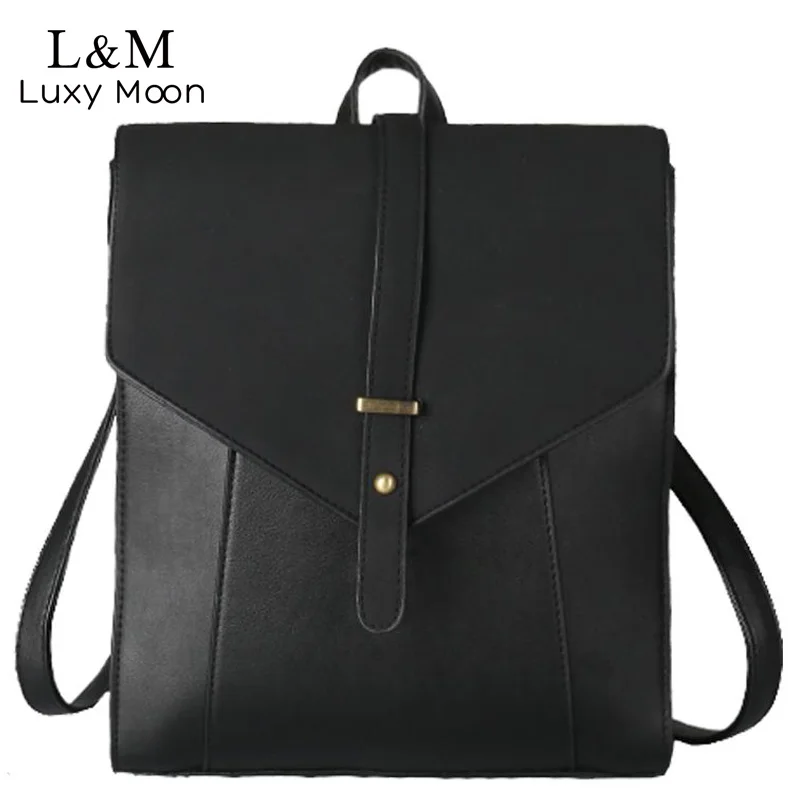 LUXY MOON Vintage Backpack Women Backpacks 2017 High Quality PU Leather School Bag Teenage Girls Shoulder