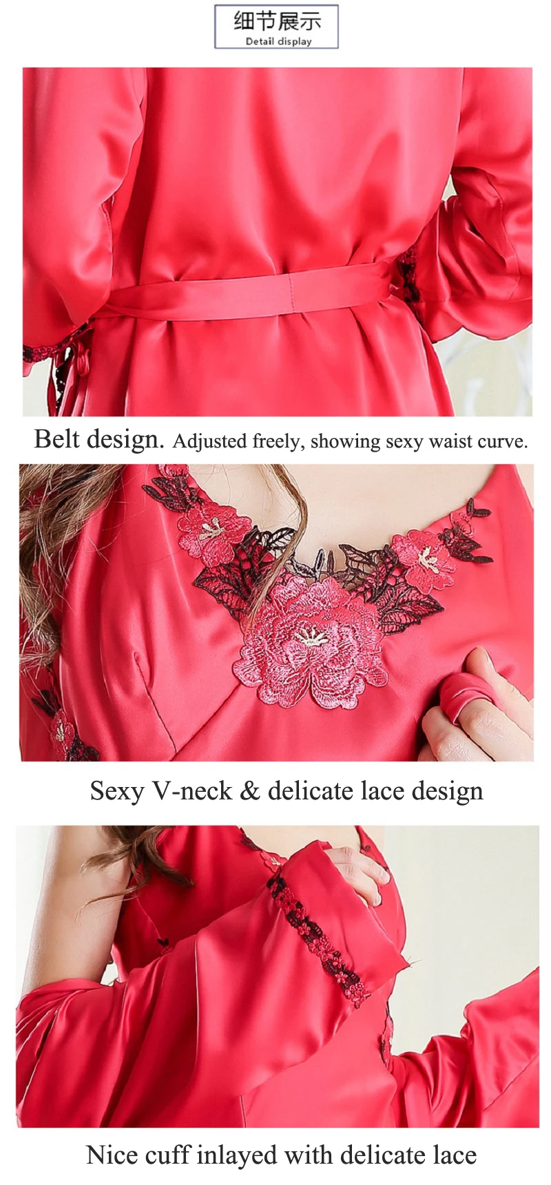 women sexy silk-like sleepwear sets (4)