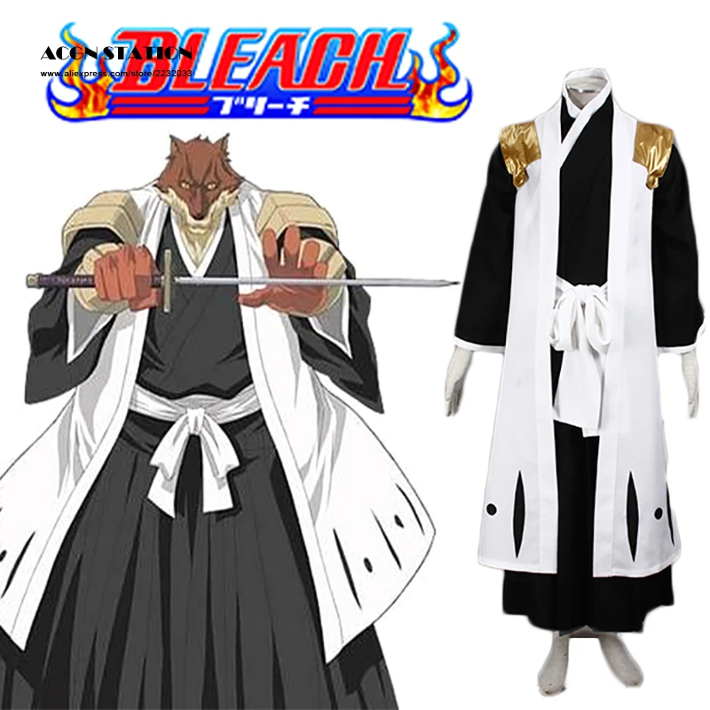 Shipping Bleach Kimono Gotei Thirteen Komamura Sajin Captain of the 7th Div...