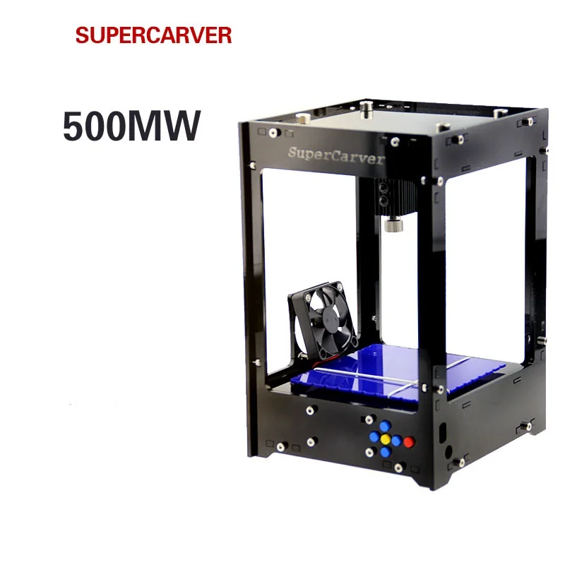 500 МВт supercarver лазерная гравировка машина Мини DIY Лазерный Гравер IC принтер, маркировка Вырезка Размеры