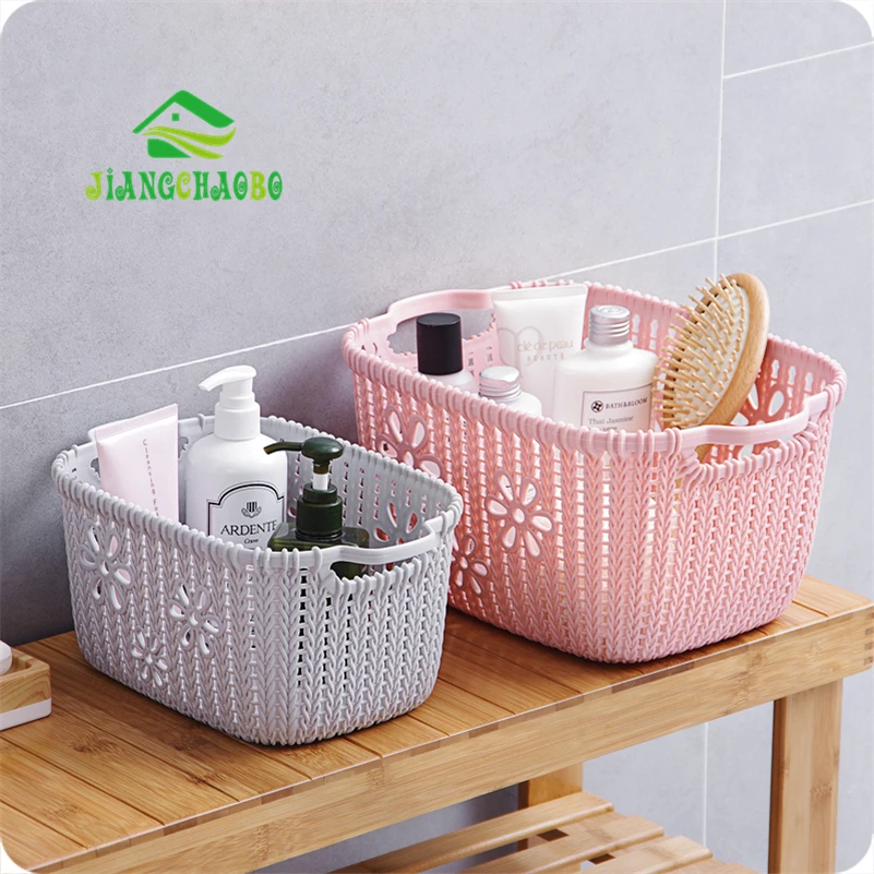 Jiangchaobo الجوف تقليد الروطان سلة التخزين المكتبي خفيفة الحطام تخزين سلة المطبخ سلة سلة الحمام البلاستيكية Jiangchaobo الجوف تقليد الروطان سلة التخزين المكتبي خفيفة الحطام تخزين سلة المطبخ سلة سلة الحمام البلاستيكية